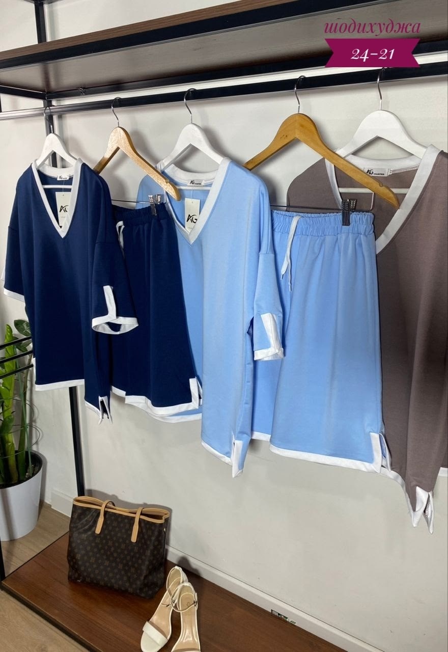 трикотажный костюм с шортами,женский трикотажный костюм из двух предметов,трикотажные костюмы женские,женский костюм,женский трикотажный комплект из 2 предметов