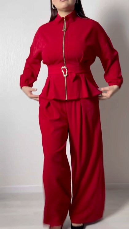 костюм dilanavip 2065 красный,костюм dilana vip 2065 красный,женский костюм,женский брючный костюм,брючной костюм