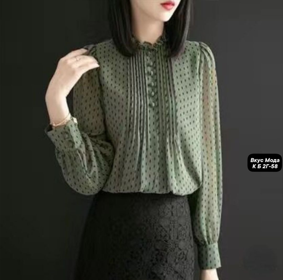шифоновая блузка с длинным рукавом,шифоновая блузка в горошек,блузка женская с длинными рукавами,шифоновая блузка,женская шифоновая блузка