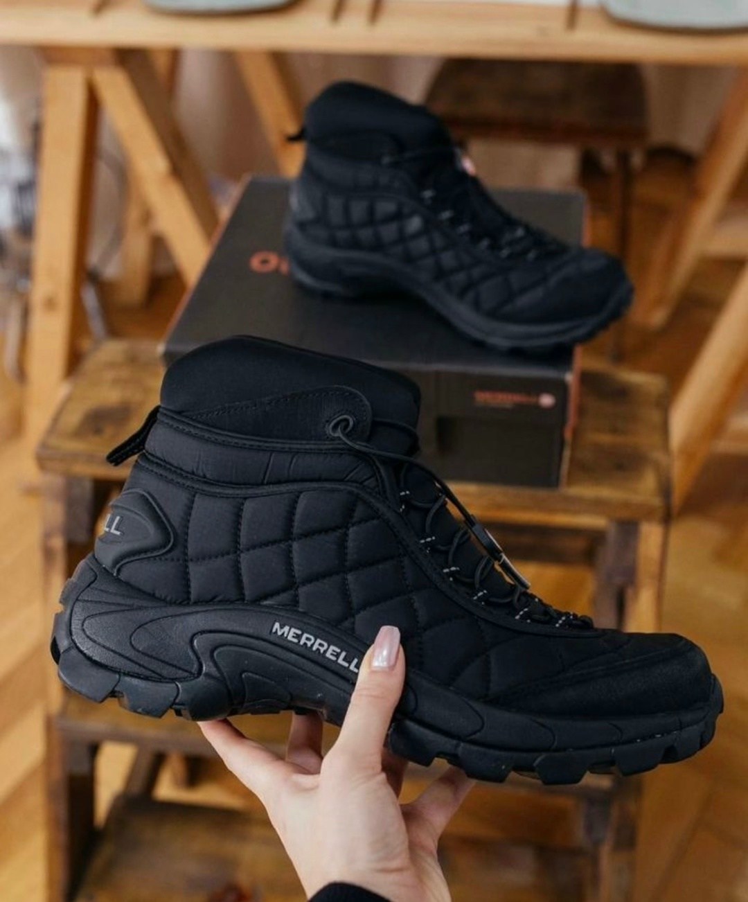 зимние ботинки merrell ice cap moc ii,зимние ботинки merrell,утеплённые кроссовки merrell ice cap moc,кроссовки merrell,мужские кроссовки merrell