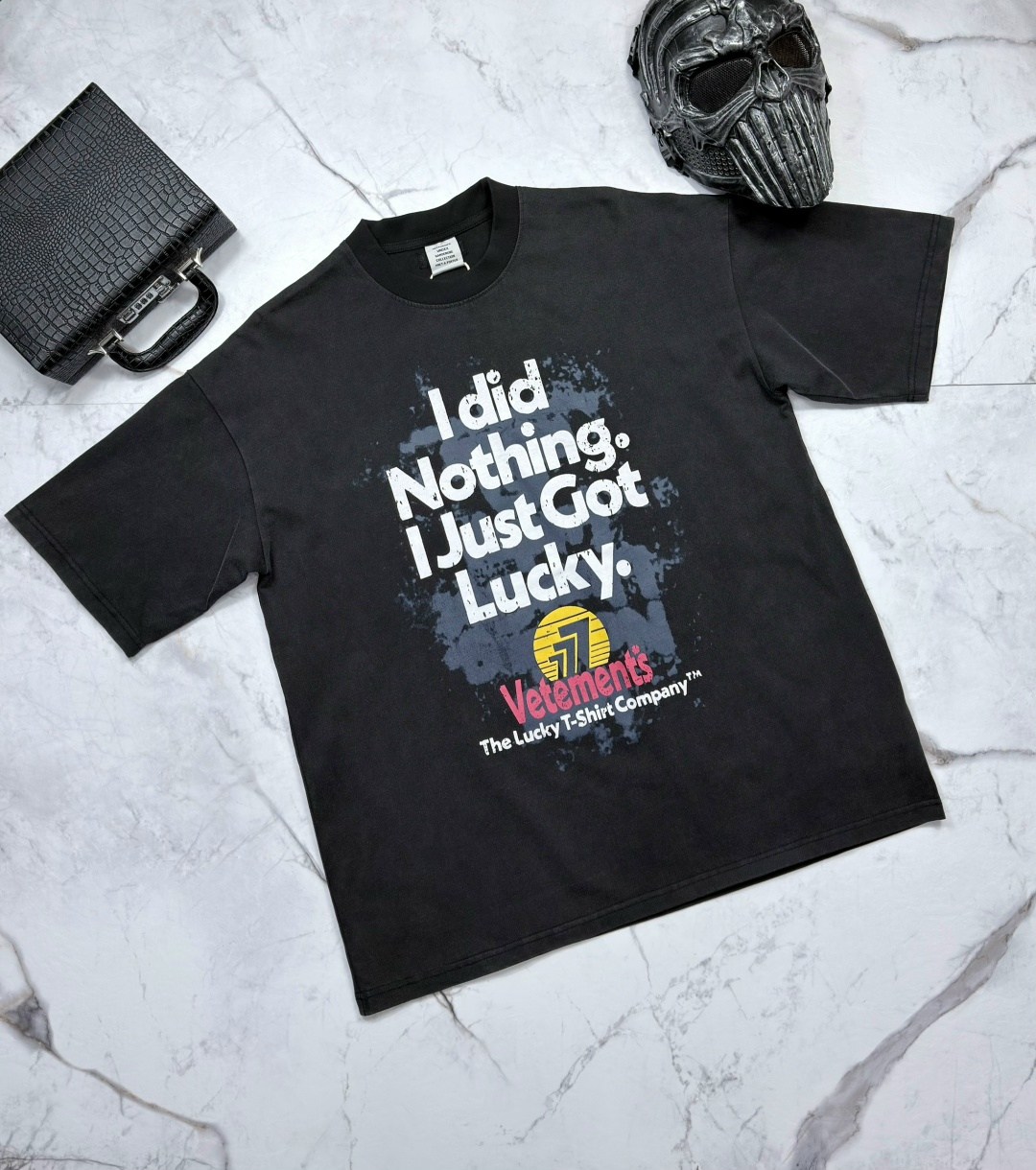 vetements i did nothing i just got lucky,vetements i did nothing i just got lucky худи,футболки для мужчин,футболки vetements,lucky shirt