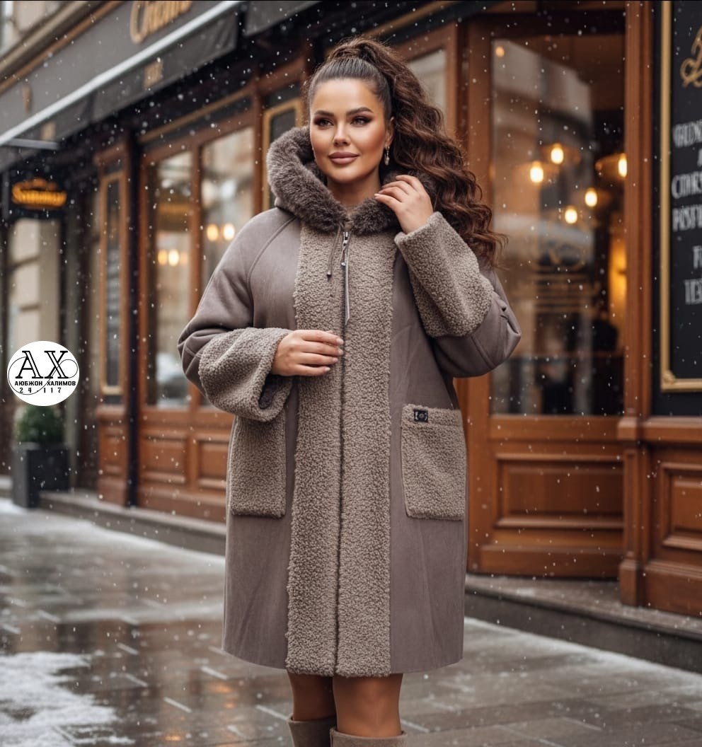 комбинированное пальто,женская дубленка,дубленка двухсторонняя,двусторонняя дубленка,зимняя дубленка
