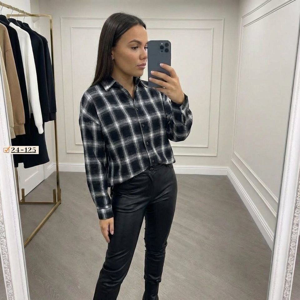 брюки из экокожи,рубашка в клетку женская,клетчатая рубашка,рубашка в клетку,женская рубашка