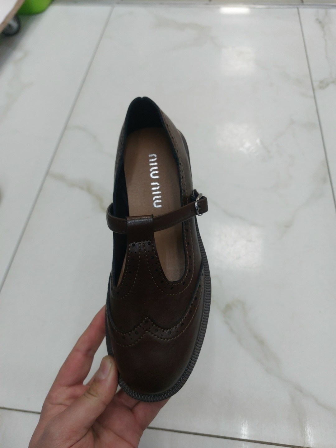 ,женская ,женские кожаные коричневые туфли miu miu,обуви, туфли