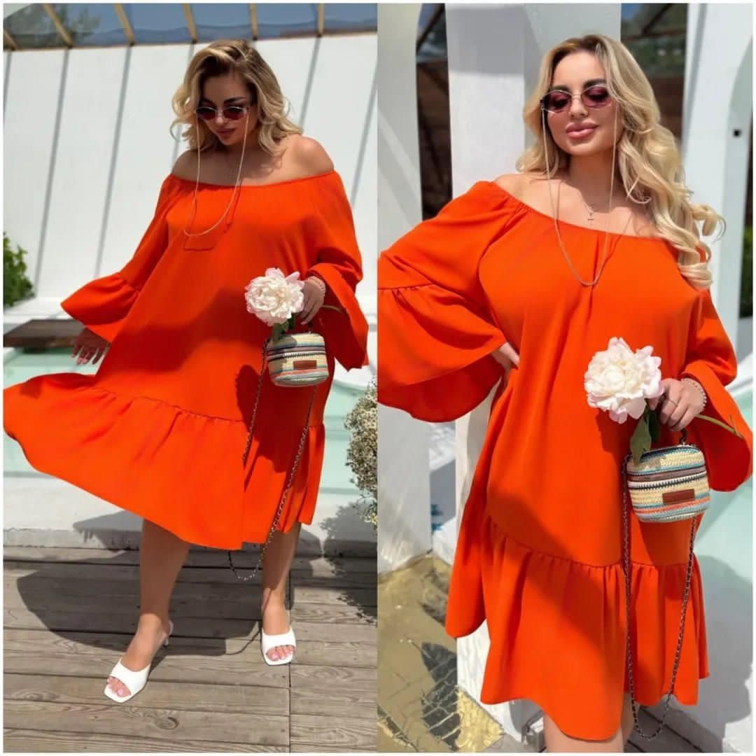женское платье больших размеров,платье оранжевое,платье большие размеры,платье,модное платье