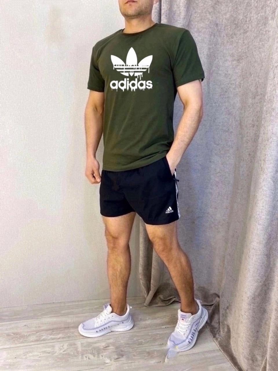 спортивные костюмы мужские,костюм для мужчин,мужская футболка adidas,футболка адидас зеленая мужская,костюм шорты и футболка