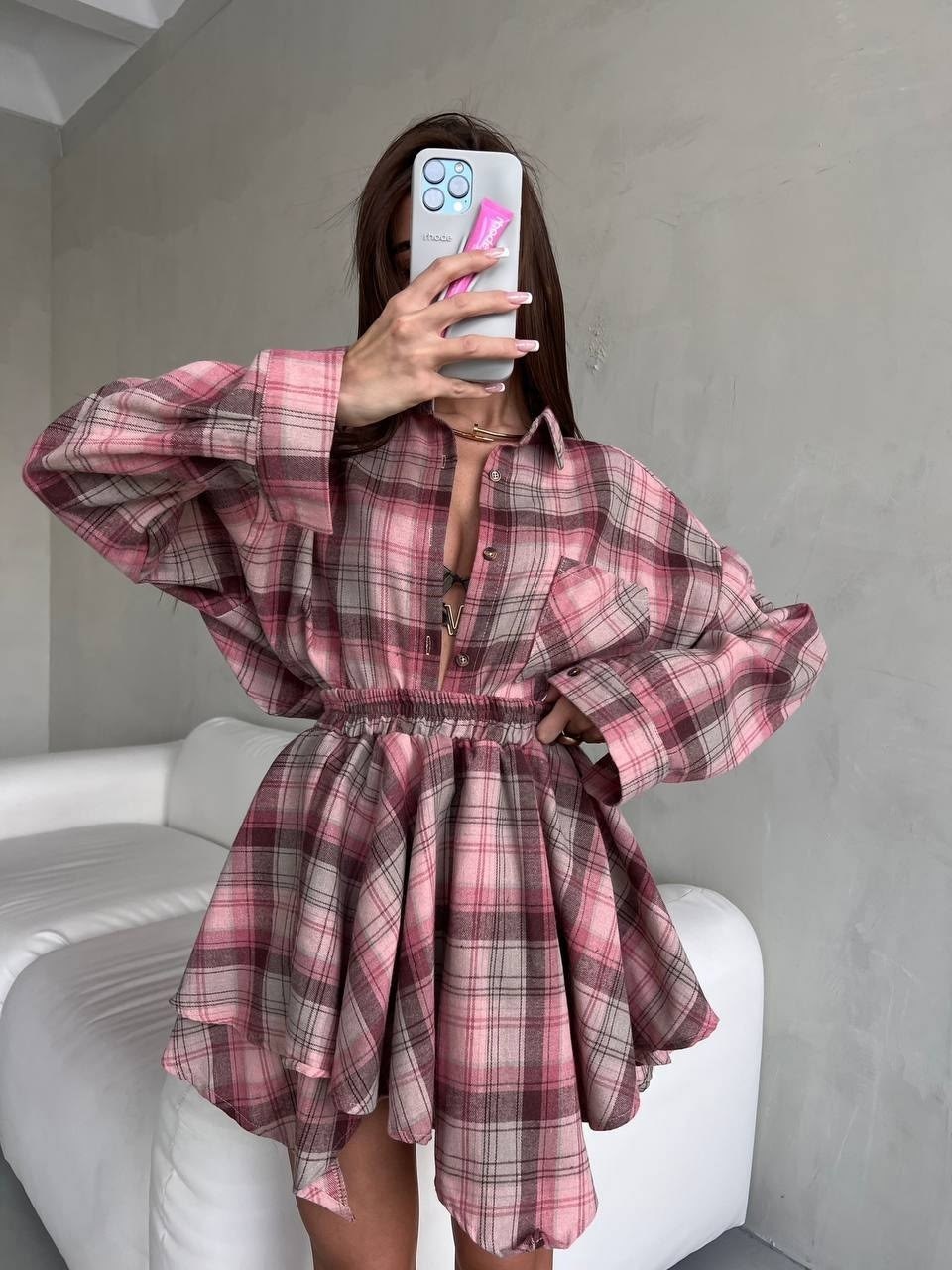 костюм с юбкой и рубашкой,костюм юбка с рубашкой в клетку,юбка и рубашка,костюм с юбкой в клетку,костюм с юбкой женский