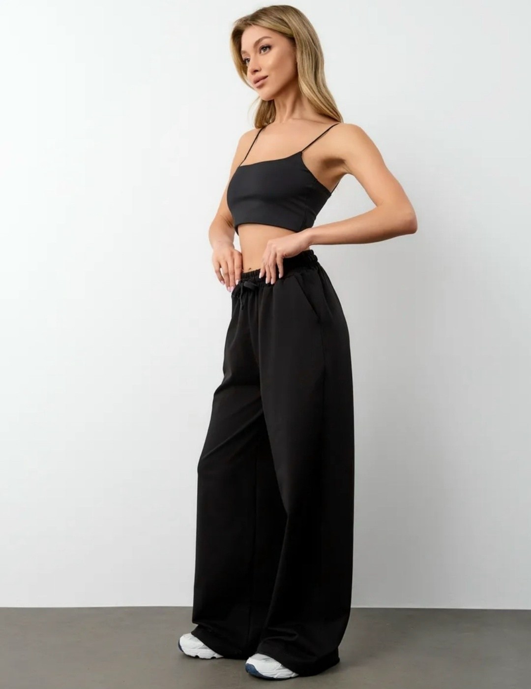 повседневный костюм,модные образы,широкие брюки,брюки женские