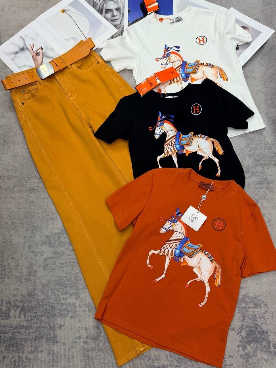 футболка hermes,футболка гермес,футболки,футболки брендовые,футболка с лошадьми