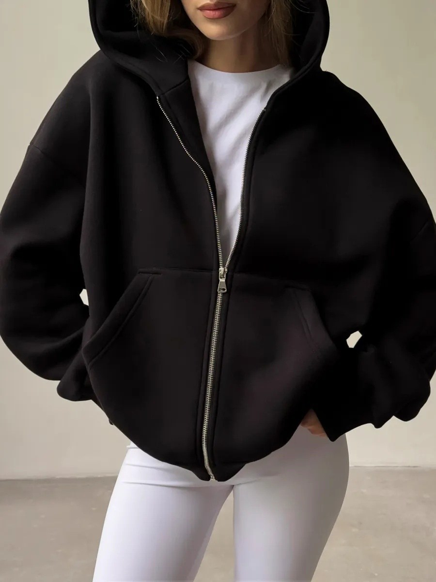 женская толстовка оверсайз,толстовка оверсайз двухцветная,толстовка на молнии женская оверсайз,зип худи оверсайз на молнии теплая,толстовка на молнии с капюшоном теплая оверсайз binita