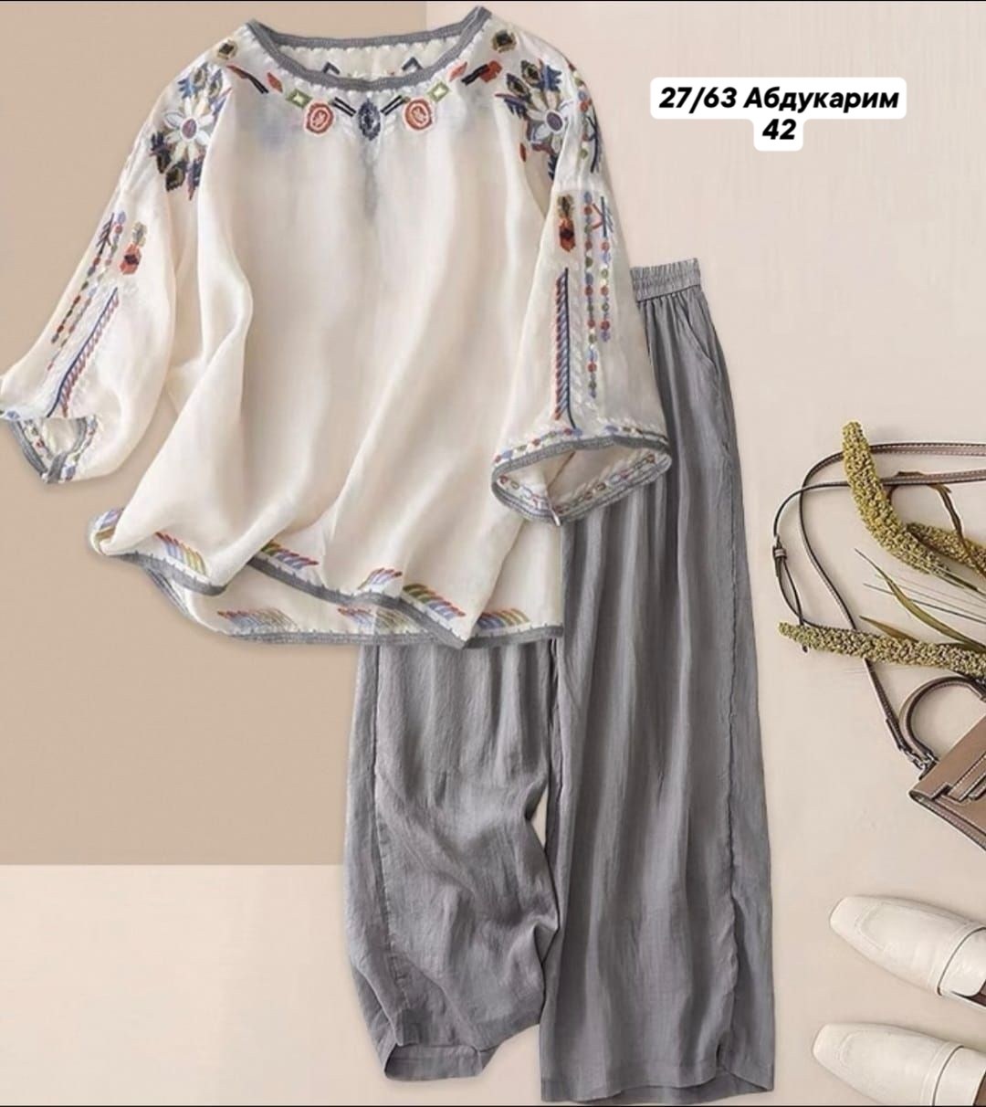 блузка в стиле бохо,домашние костюмы,блузка с вышивкой,костюм комплекты,бохо стиль