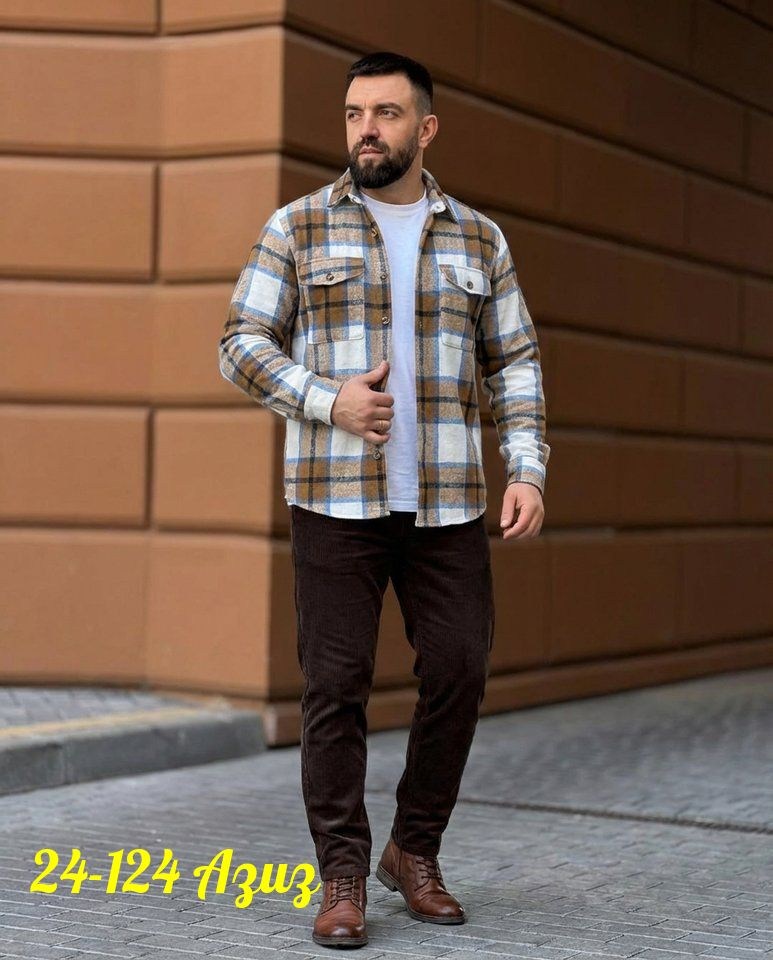 мужская рубашка в клетку,рубашка теплая мужская,рубашка в клетку теплая h&h fashion,рубашка мужская,рубашка