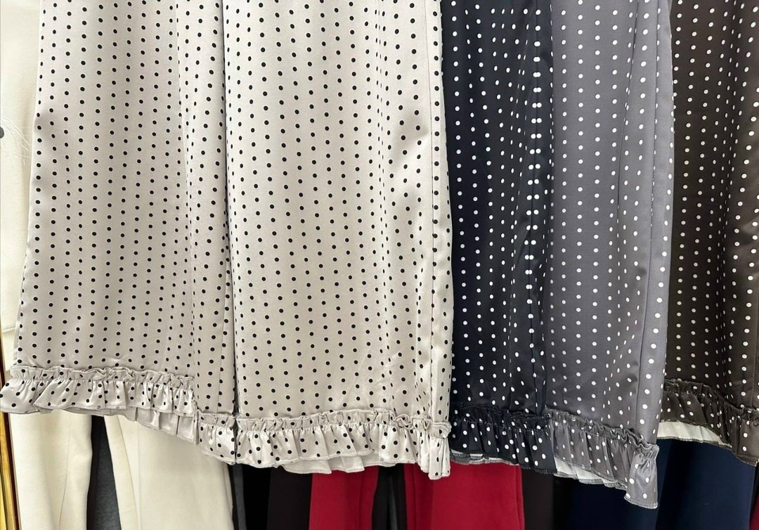 женская юбка,юбки,юбка женская средней длины в горошек peonfly,юбка в горошек,юбка стильная