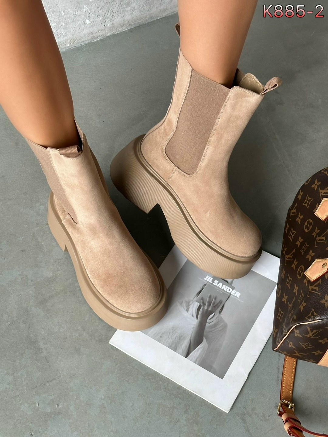 ,женские бежевые замшевые удобные ботинки mold tonny black,челси на платформе зимние натуральная замша ane 248246122,женская ,ботинки челси женские