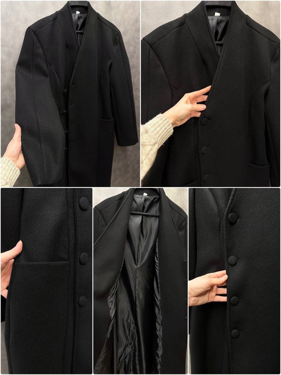модное шерстяное пальто,модное пальто,черное пальто,пальто приталенное,шерстяное пальто