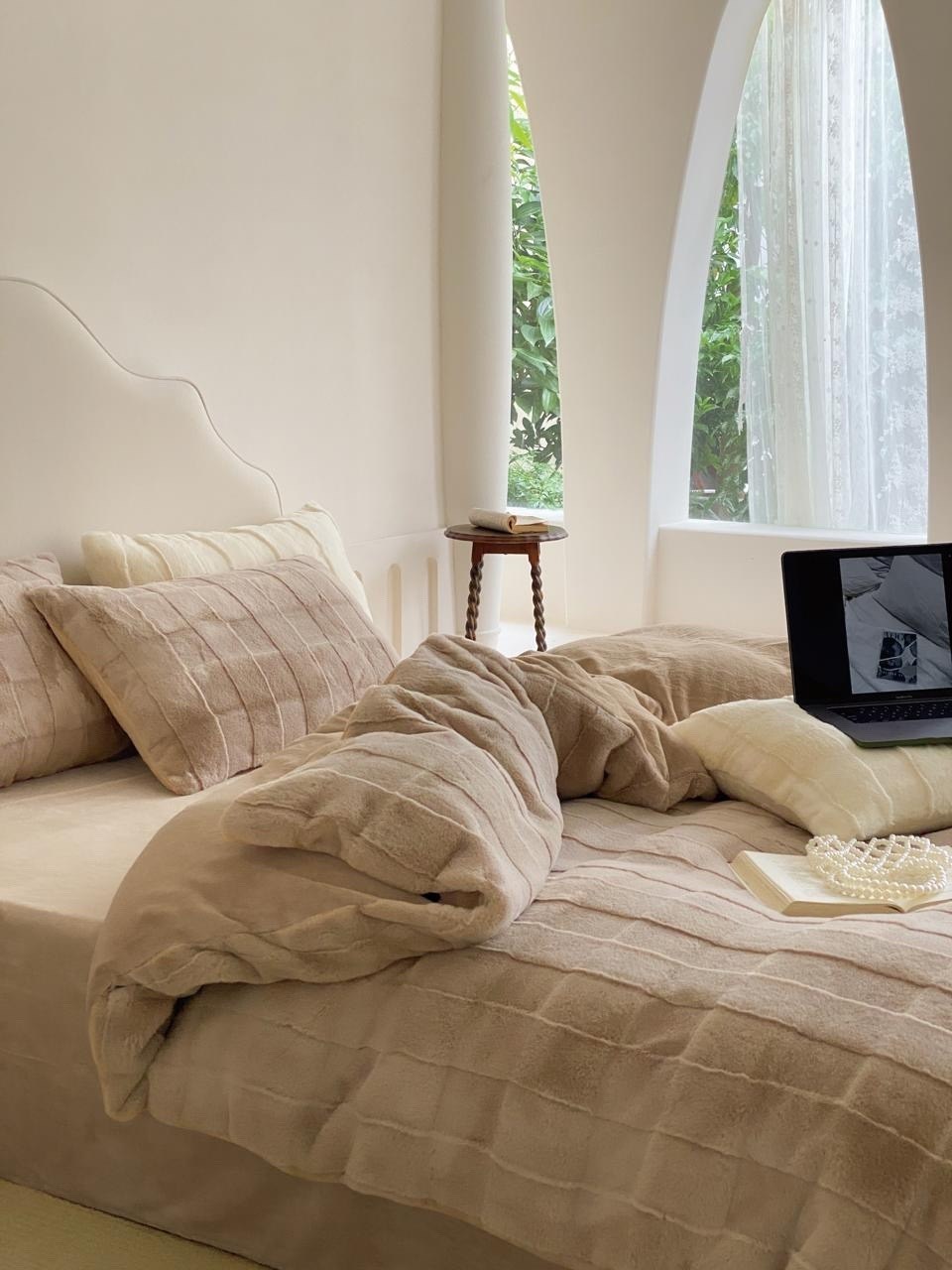 комплект постельного белья mency,комплект постельного белья,постельное белье евро комплект mency,комплект одеяло,плед меховой