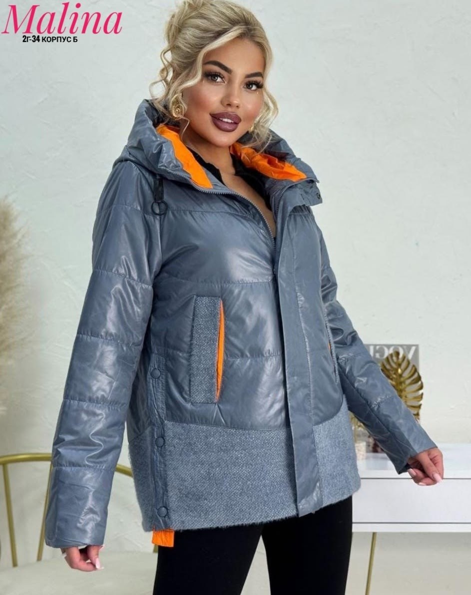куртка женская больших размеров демисезонная,женская демисезонная куртка,демисезонная куртка,женская куртка,куртка комбинированная