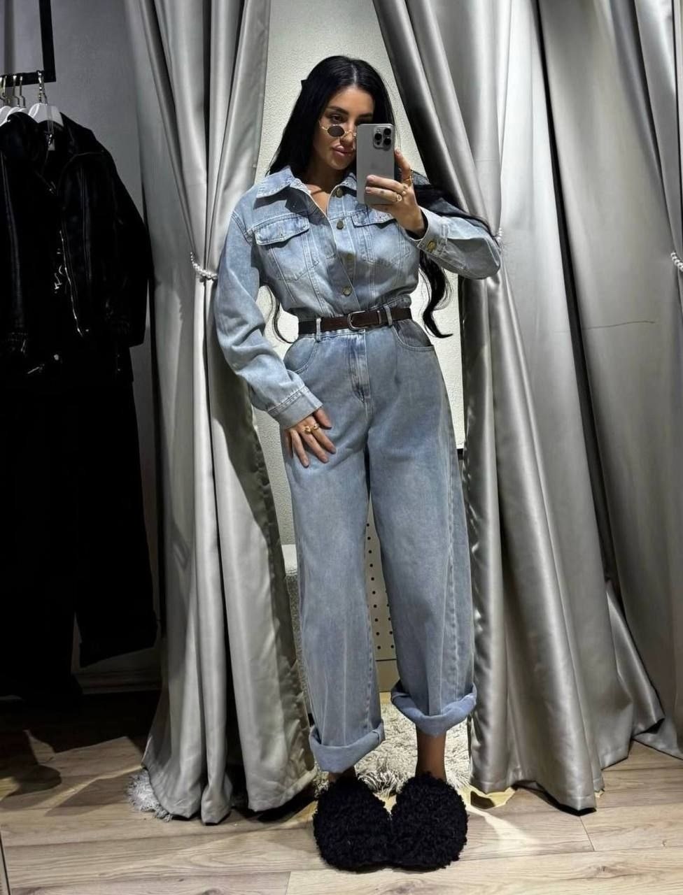 комбинезон джинсовый,комбинезон женский джинсовый,джинсовый комбез,джинсовый комбинезон с рукавами женский,комбинезон