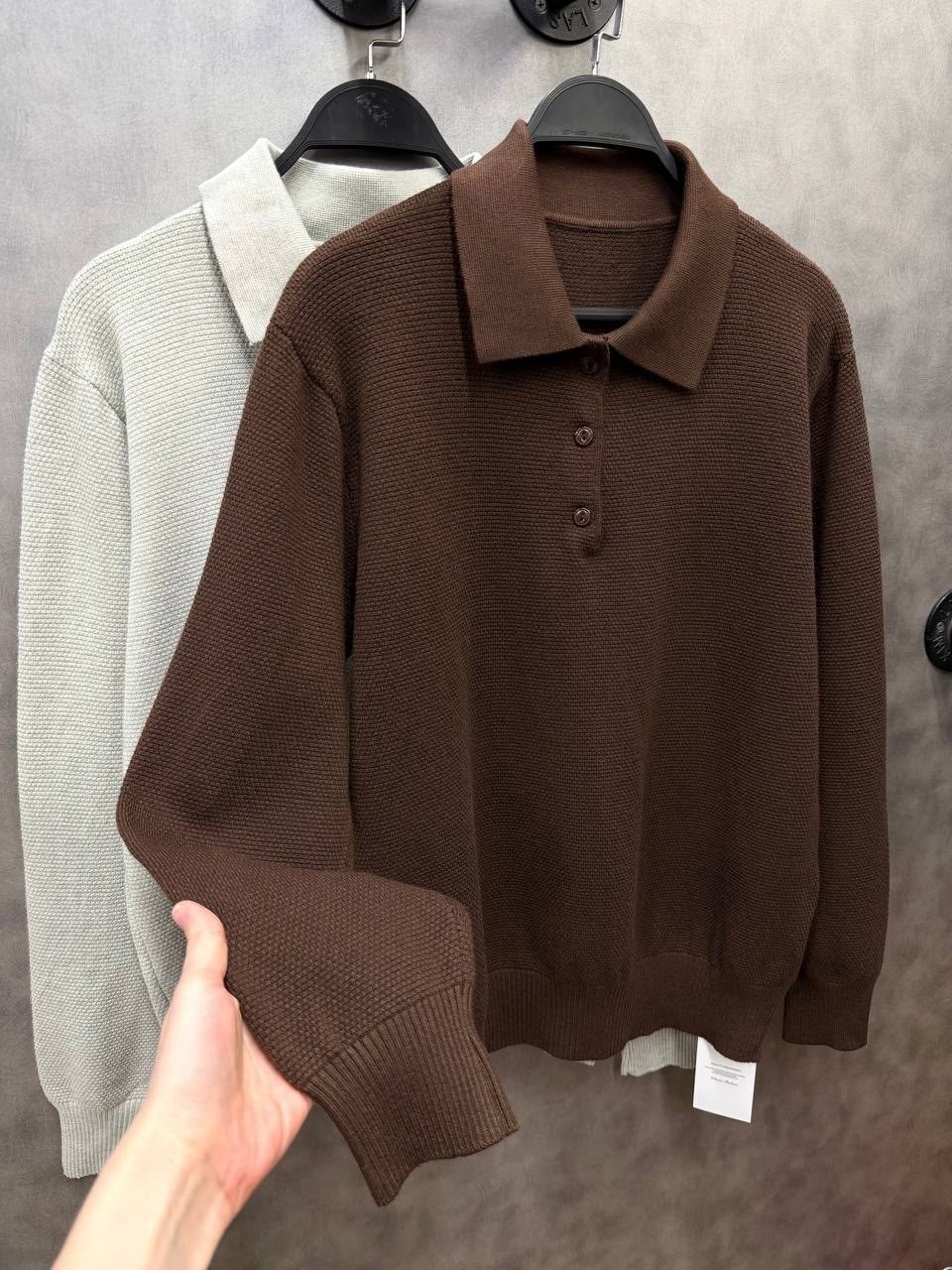 свитер с воротником поло,свитер джемпер женский,свитер поло,комплект свитер,свитер с воротником