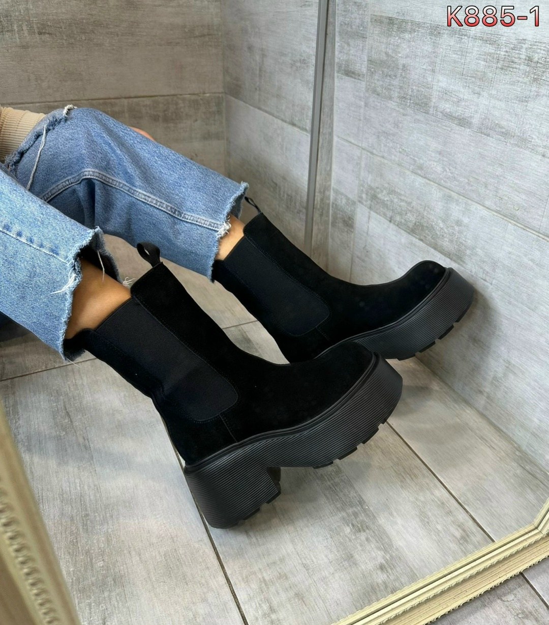 ,женские бежевые замшевые удобные ботинки mold tonny black,челси на платформе зимние натуральная замша ane 248246122,женская ,ботинки челси женские