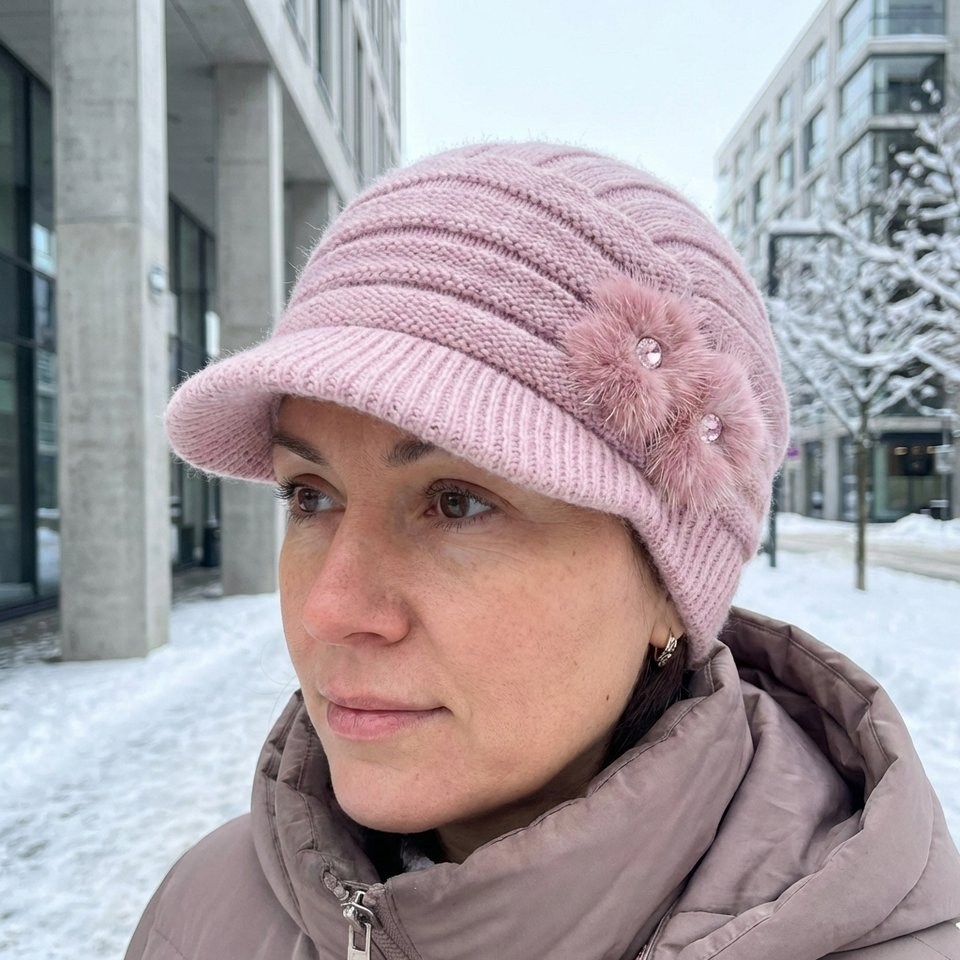 вязаные шапки,женская зимняя шапка,вязаная шляпа,шапка женская с козырьком,шапка