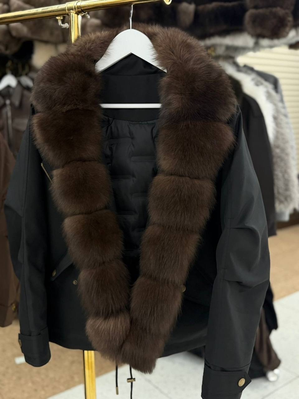 парка люкс с мехом песца,пуховики с мехом,куртка - пуховик с мехом песца city furs,пуховик с натуральным мехом,куртка с мехом