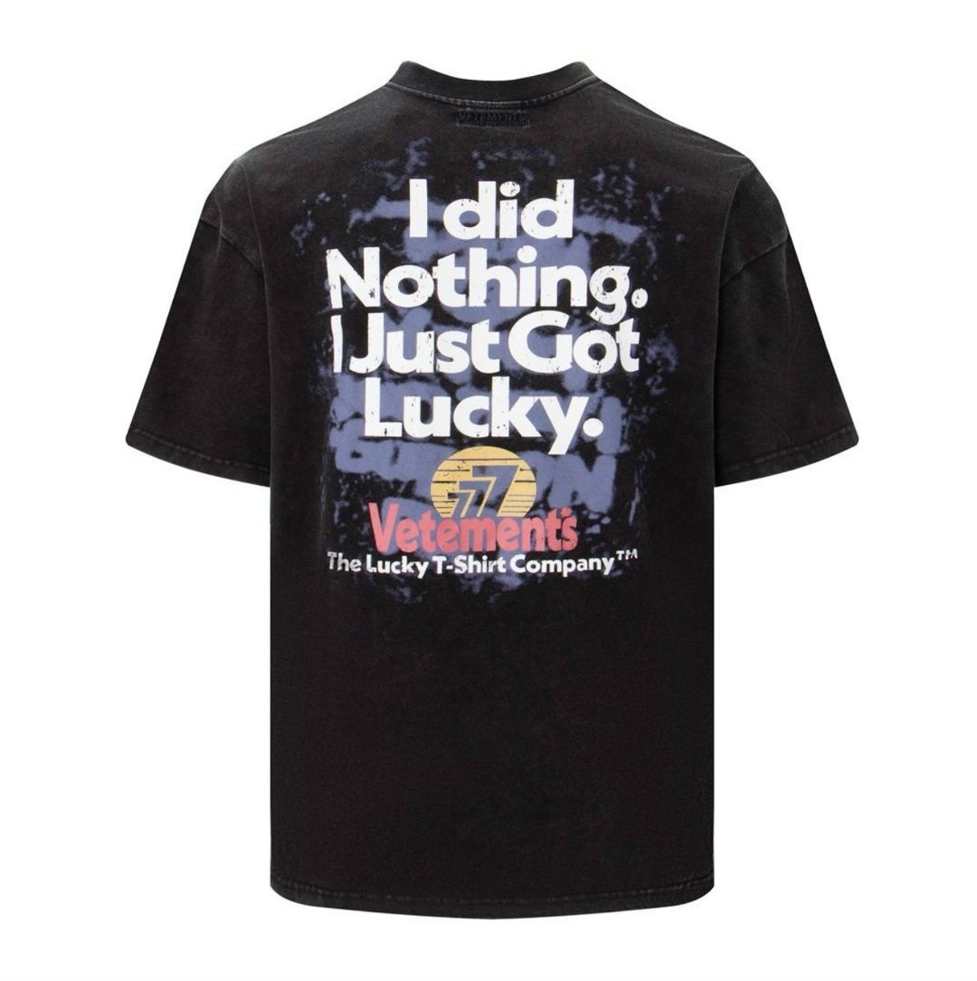 vetements i did nothing i just got lucky,vetements i did nothing i just got lucky худи,футболки для мужчин,футболки vetements,lucky shirt