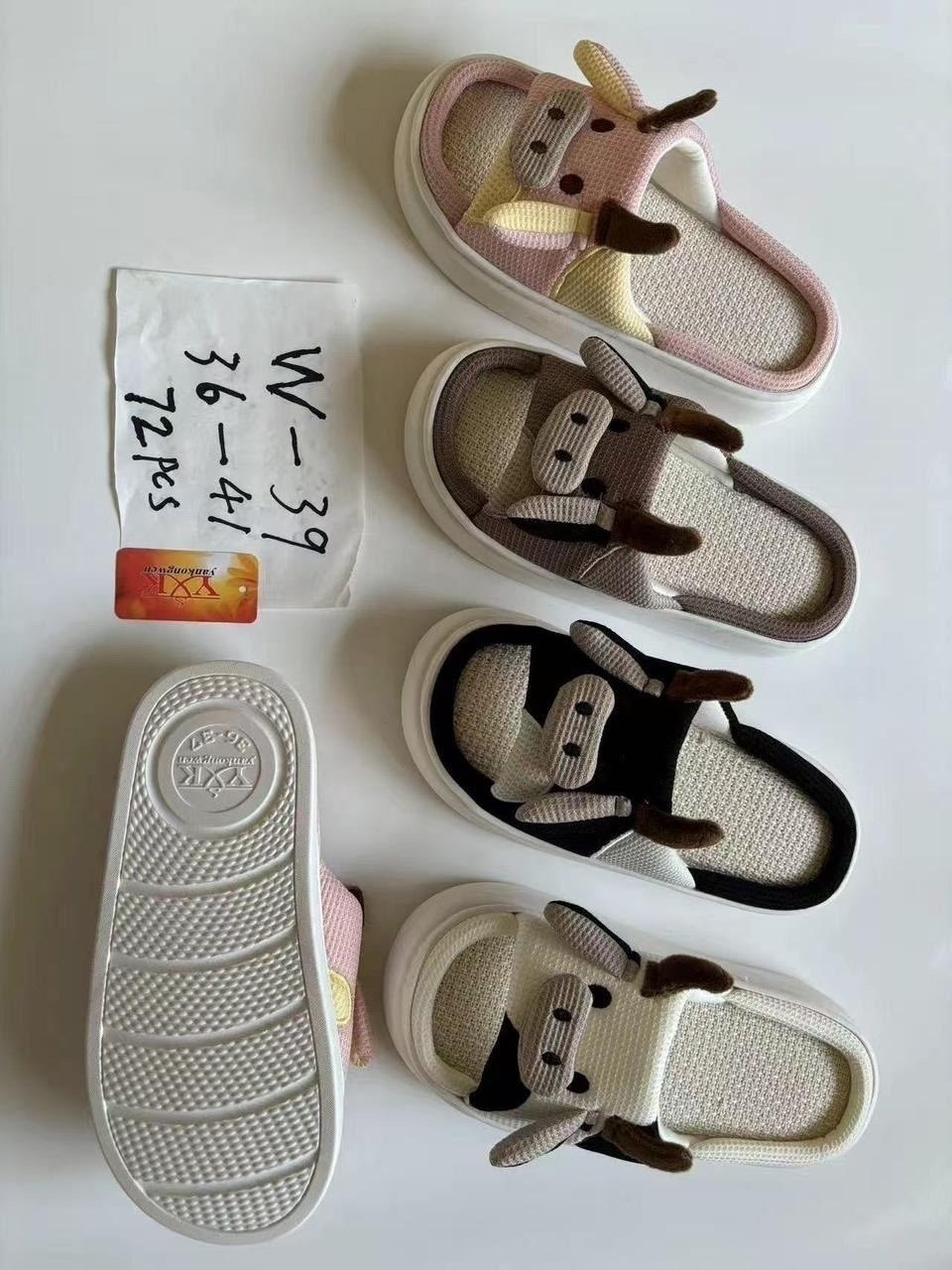 домашние тапочки,тапочки домашние женские,тапочки милые,,тапочки корова