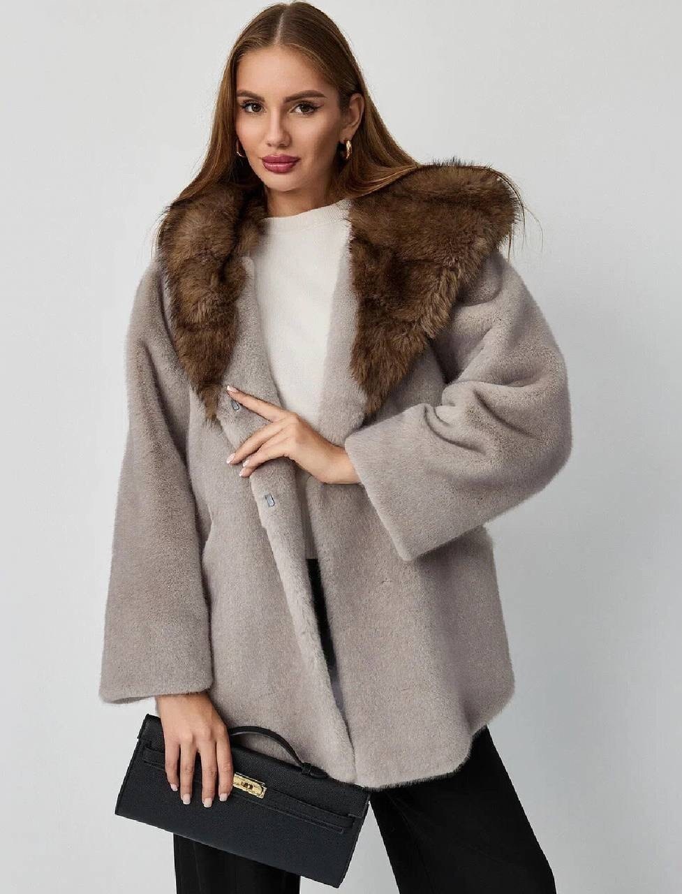 полушубок из искусственного меха,женская шуба,женское пальто,полупальто из экомеха,зимнее пальто