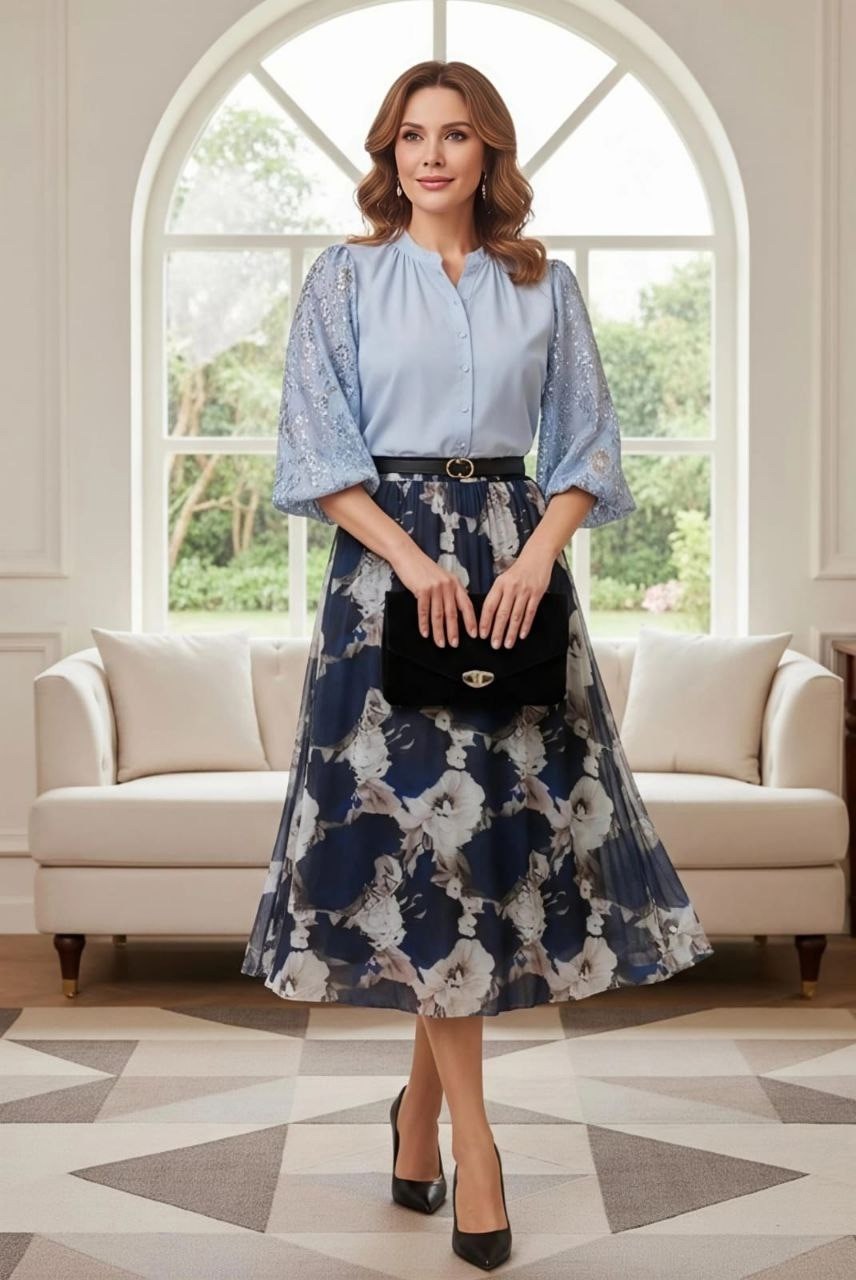 нарядное платье,костюм с юбкой,комбинированное платье,женские костюмы с юбкой,платье с поясом