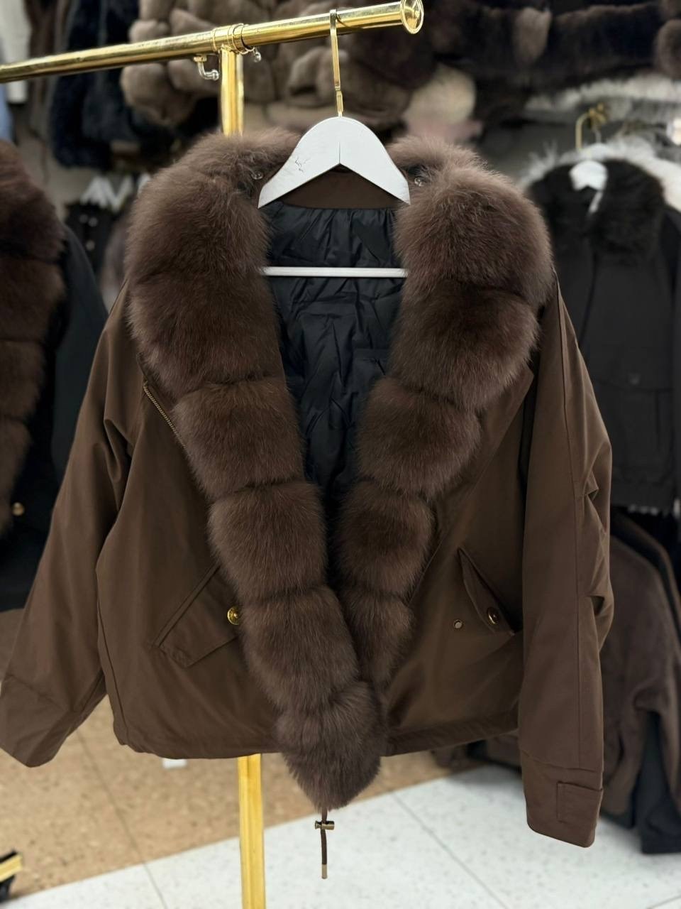 парка люкс с мехом песца,пуховики с мехом,куртка - пуховик с мехом песца city furs,пуховик с натуральным мехом,куртка с мехом