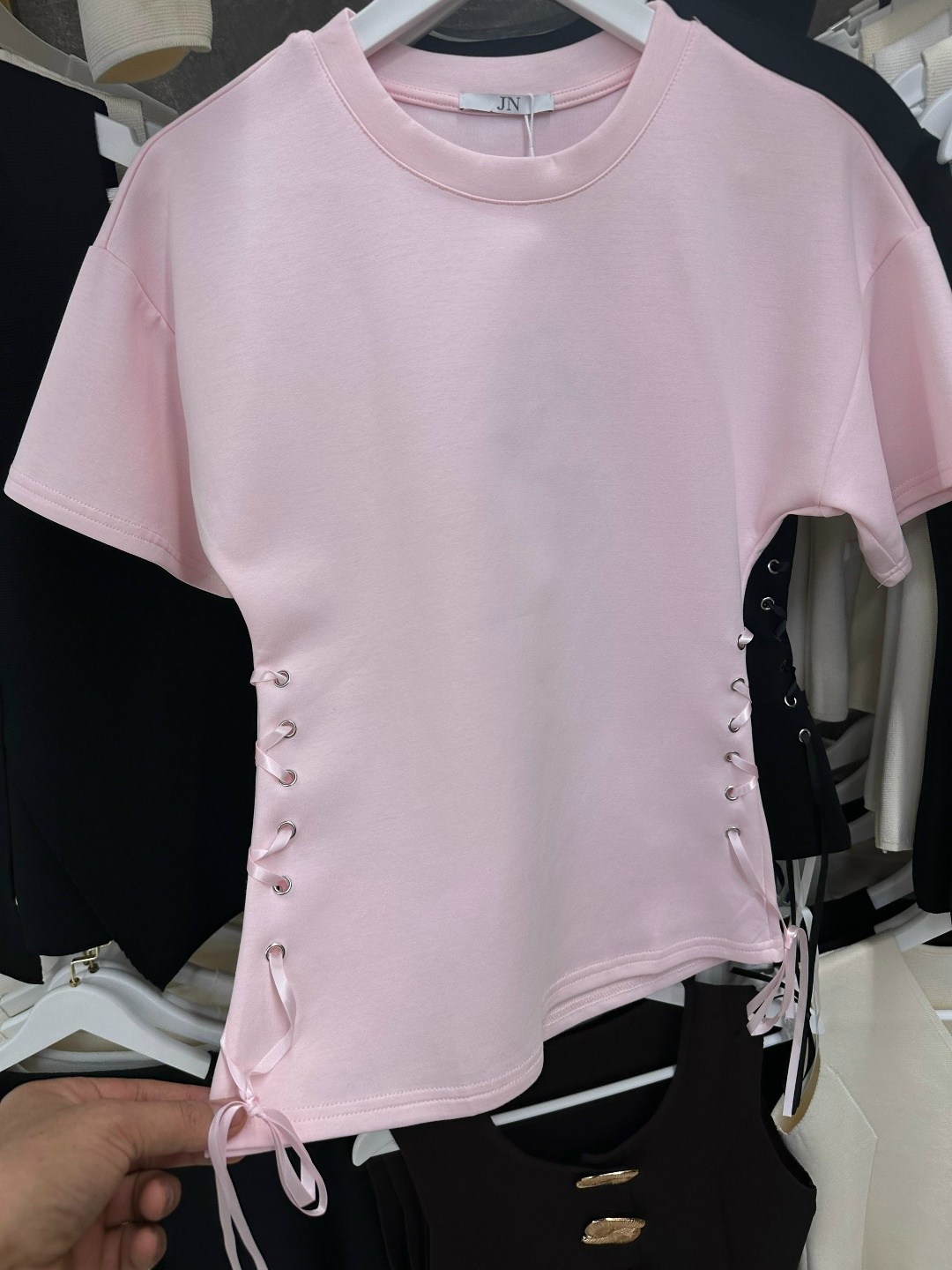 футболки женская,футболка необычного кроя,футболка с завязками,футболка зелено