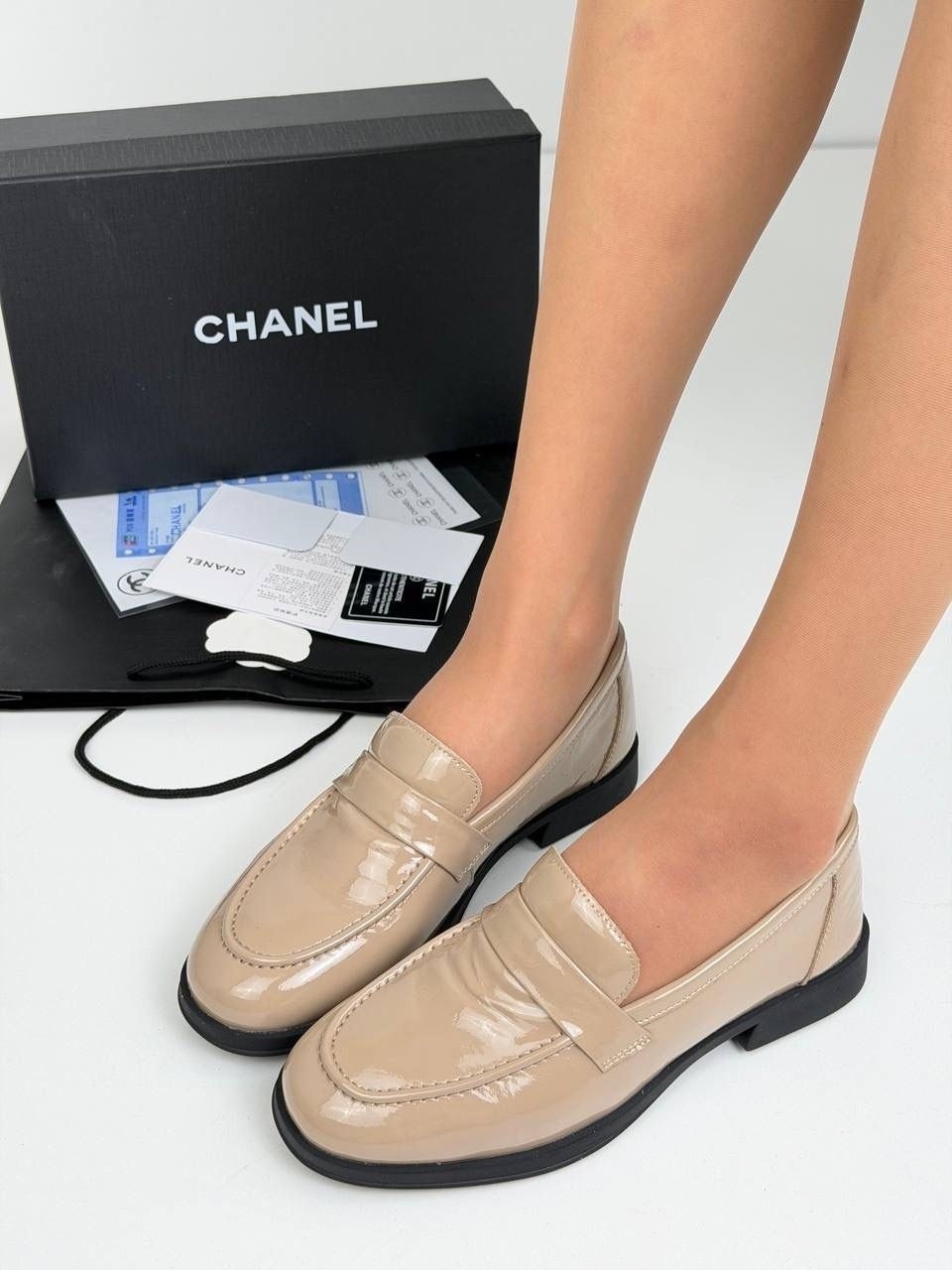 лоферы chanel,,женские кожаные черные лоферы chanel,туфли chanel,лоферы женские