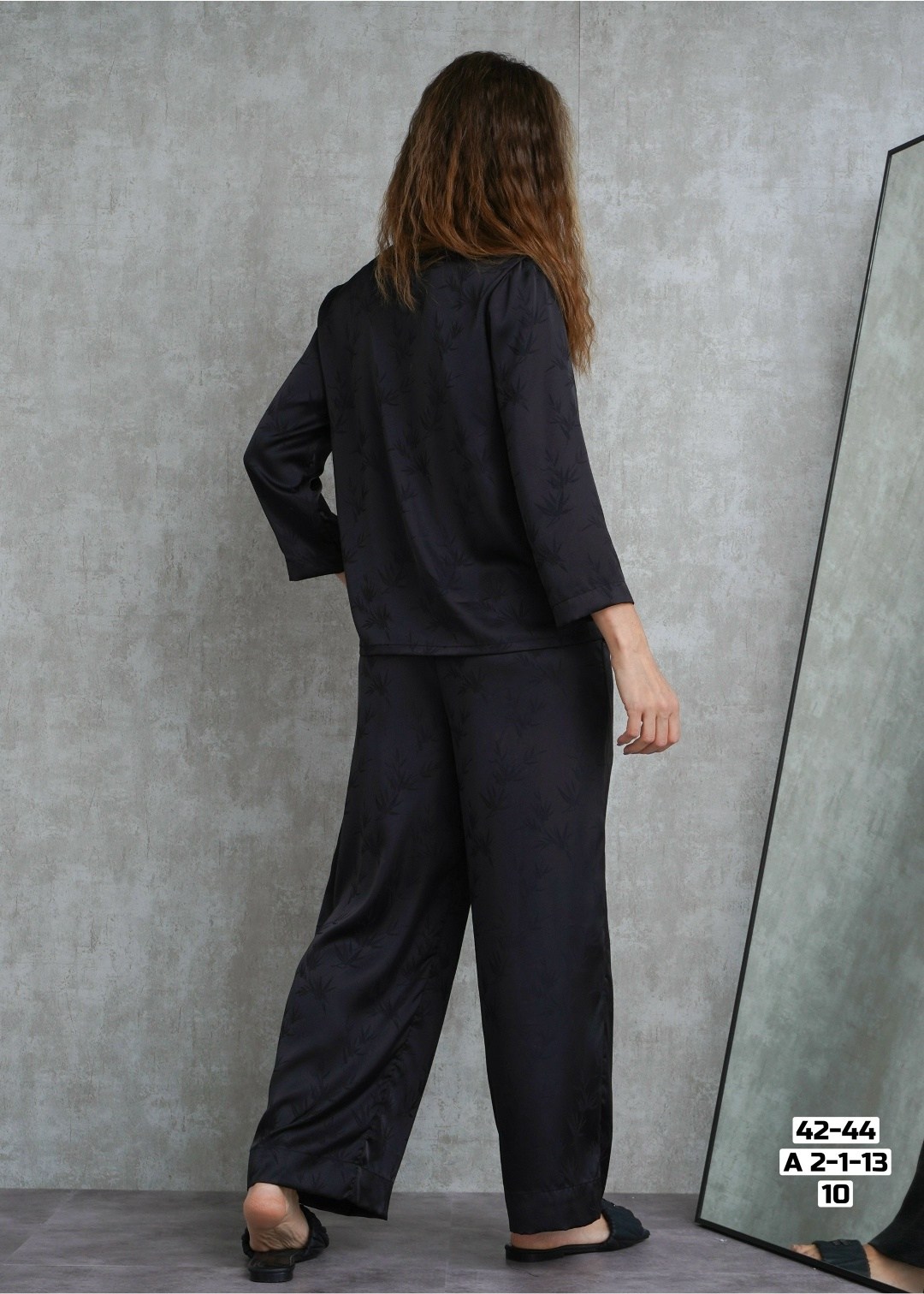 шелковая пижама женская с брюками,пижама женская,пижама женская шелковая cо штанами,пижама со штанами шелковый комплект черная,пижама шелковая со штанами и рубашкой