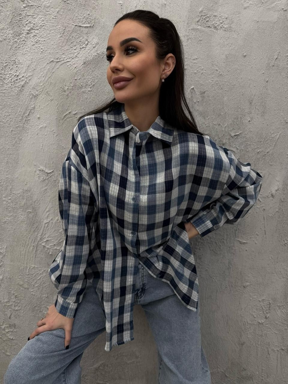 рубашка женская в клетку оверсайз,рубашка оверсайз в клетку,рубашка в клетку,рубашка в клетку оверсайз badishka,рубашка женская