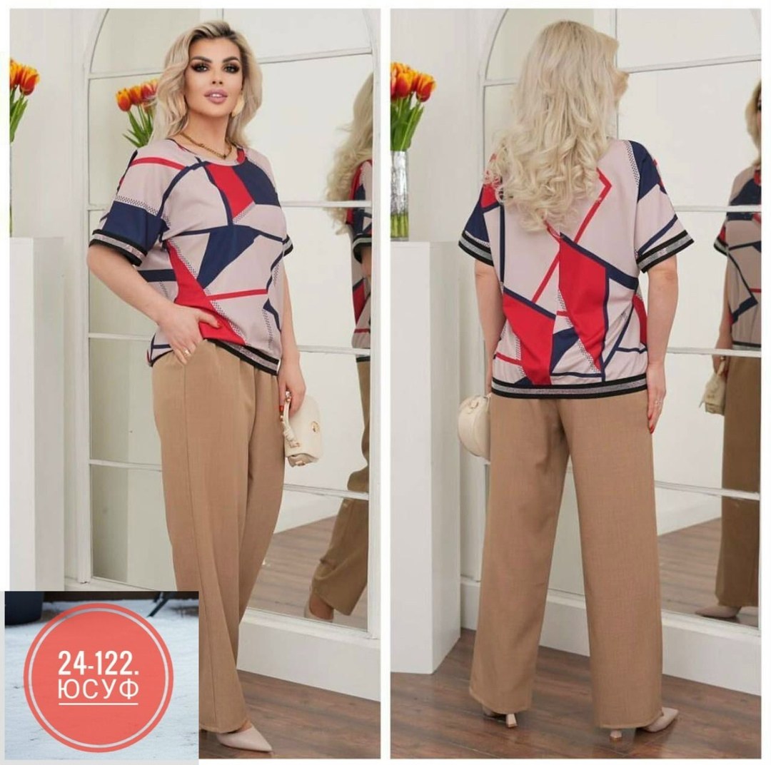 летний костюм брючный двойка,костюм женский,двойка костюм с брюками,костюм женский 50-52р, трикотаж,костюм двойка женская