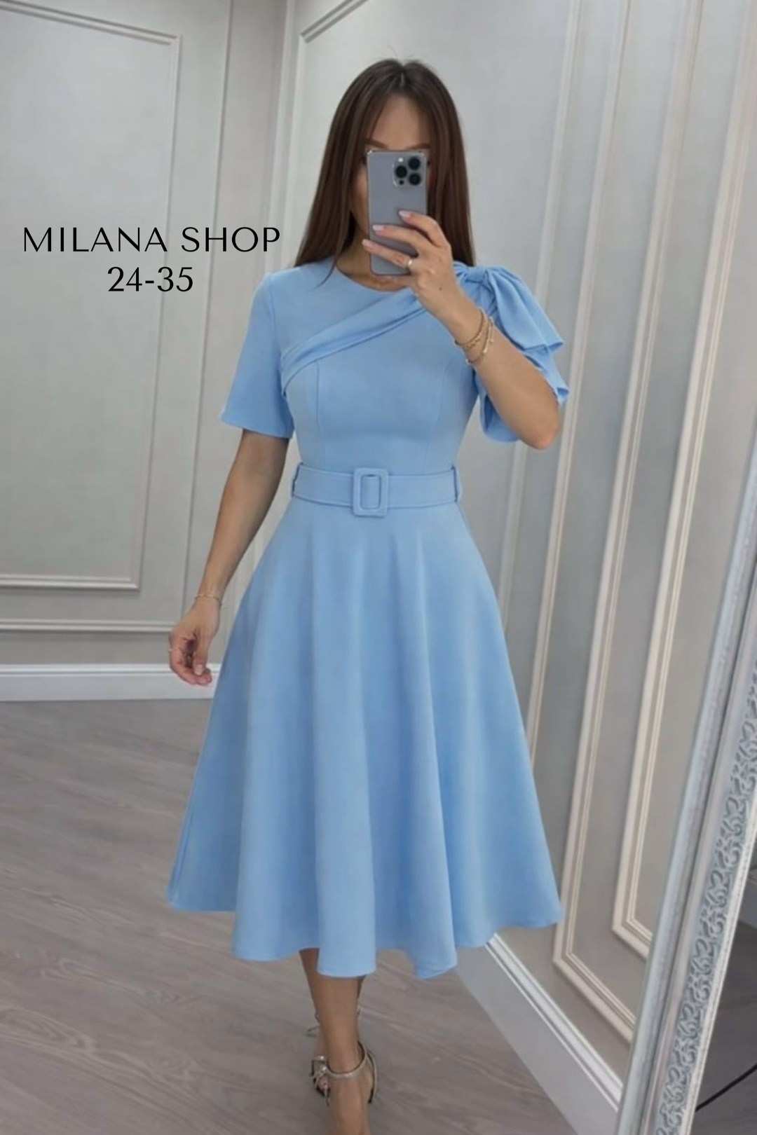 платье изумрудного цвета длины миди с рукавами 3/4,платье,женское платье миди,женское платье,платье миди