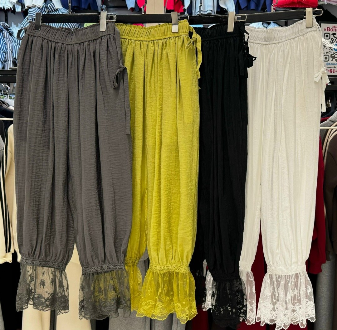 хлопковые штаны кружевные,брюки с кружевом,кружевные брюки,штаны кружевные,брюки хлопковые