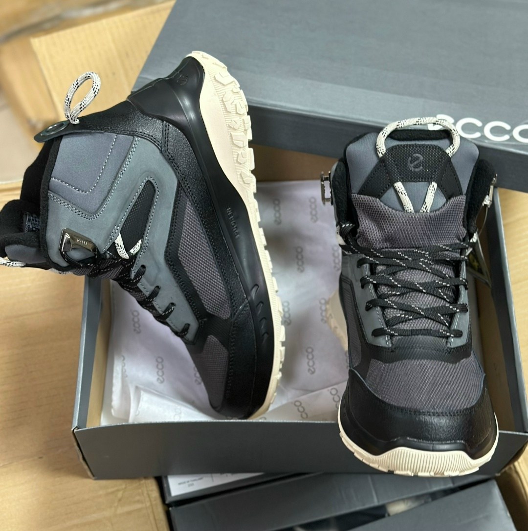ботинки ecco ult-trn m,ботинки мужские зимние ecco,ботинки мужские ecco,походная  ecco ult-trn hi серый,ботинки утепленные мужские ecco ult-trn черный