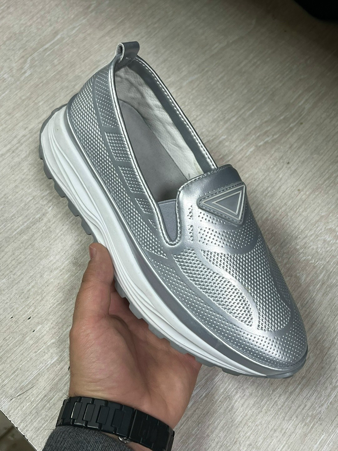 ,слипоны женские,слипоны серебряные,слипоны серебро 18688-5к софита,серебристые слипоны