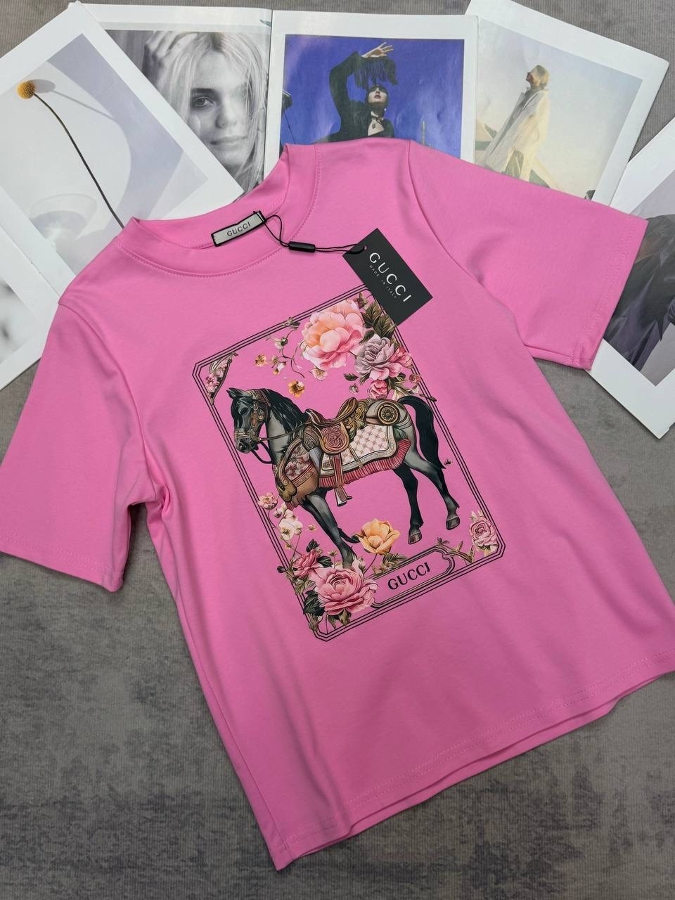 розовые женские футболки с рисунком gucci,женская футболка,розовая футболка,футболки для девочек,футболка гуччи женская розовая