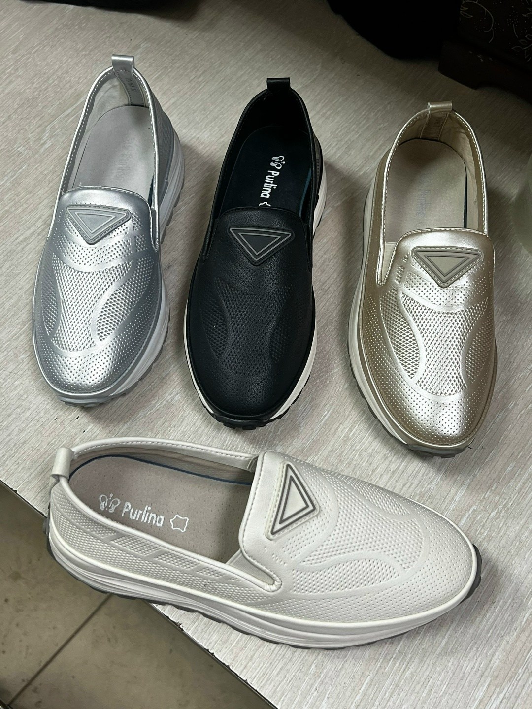 ,слипоны женские,слипоны серебряные,слипоны серебро 18688-5к софита,серебристые слипоны