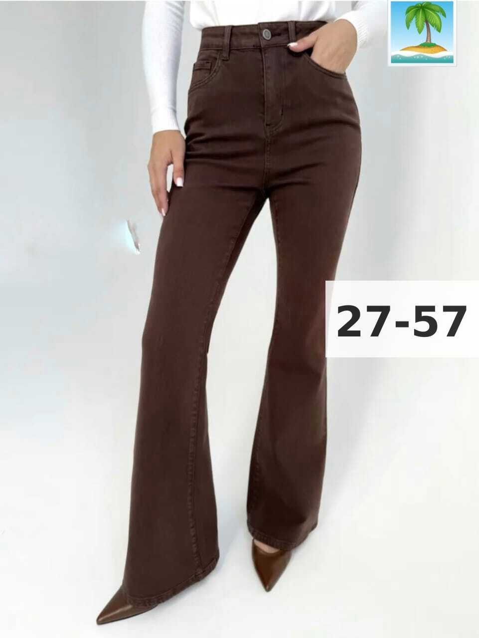 женские джинсы коричневые джинсовые расклешенные брюки,женские джинсы клеш,брюки джинсы,модные брюки,коричневые джинсы