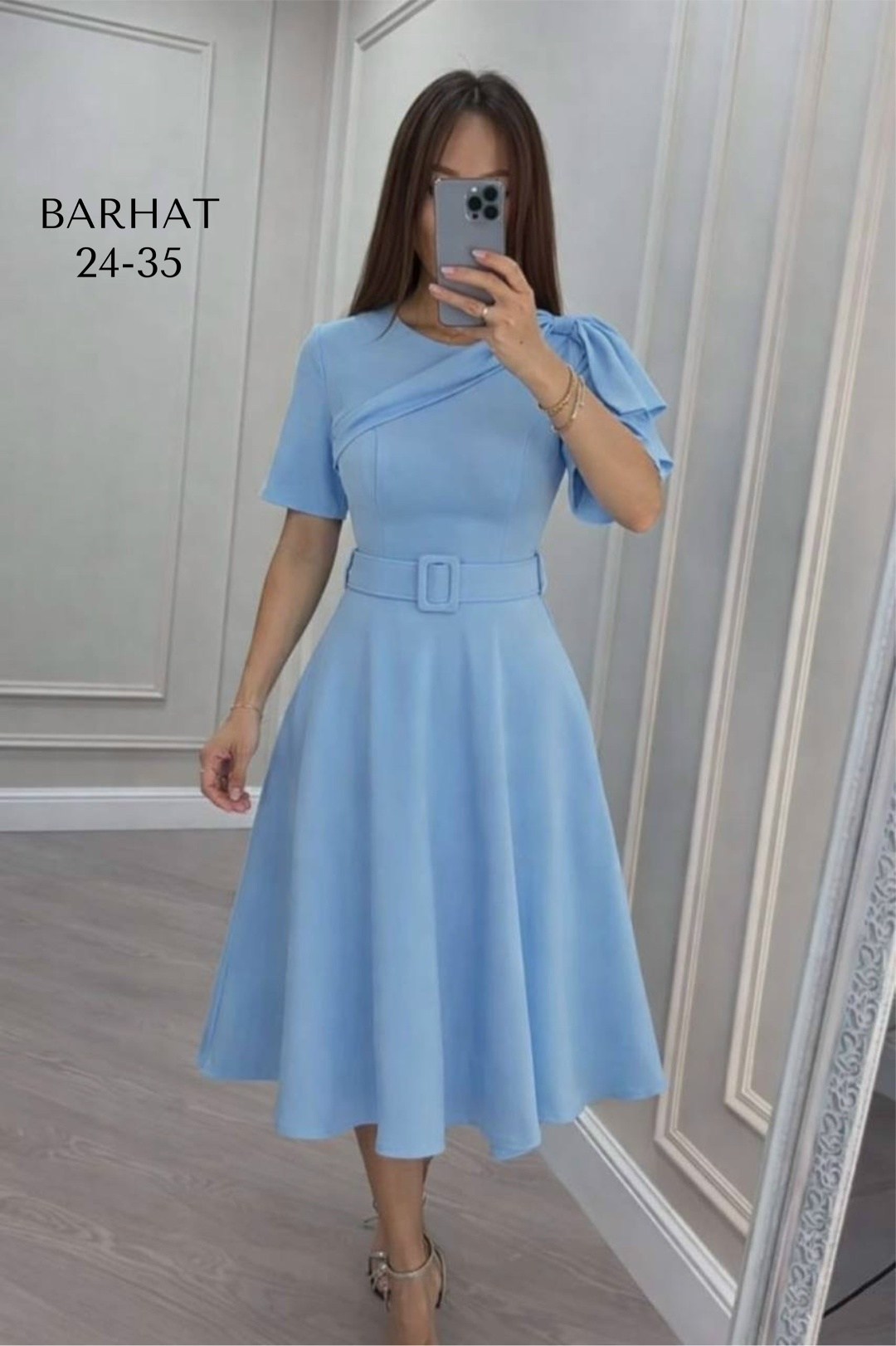 платье,платье женское,голубое платье,платье из габардина,платье вечернее женское