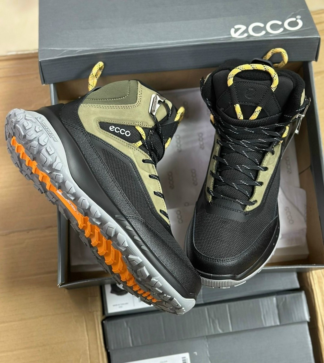 ботинки зимние ecco,ботинки мужские зимние ecco,походная  ecco ult-trn hi серый,ботинки ult-trn m ecco,походные ботинки ecco ult-trn hi серый