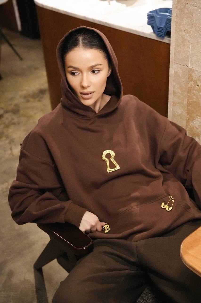 теплое худи женское в шоколадном цвете,свитшот и толстовка,худи женская,толстовки худи,толстовка жен