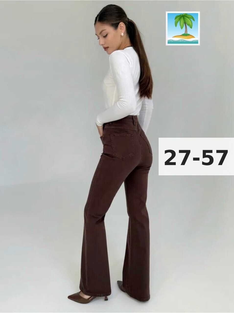женские джинсы коричневые джинсовые расклешенные брюки,женские джинсы клеш,брюки джинсы,модные брюки,коричневые джинсы