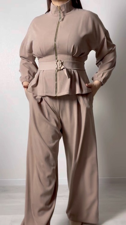 брючный костюм,костюм женский,брючный костюм женский,костюм бежевый,костюм трикотажный