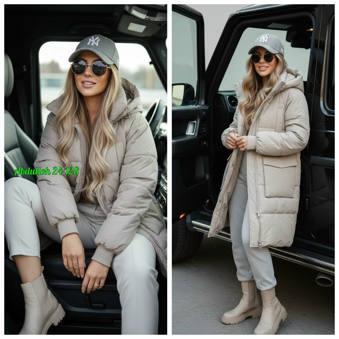 удлиненная куртка зимняя с капюшоном и воротником brusni4ka fashion 244312489,женская зимняя куртка,женская куртка пуховик,женская куртка,пуховик зимний женский