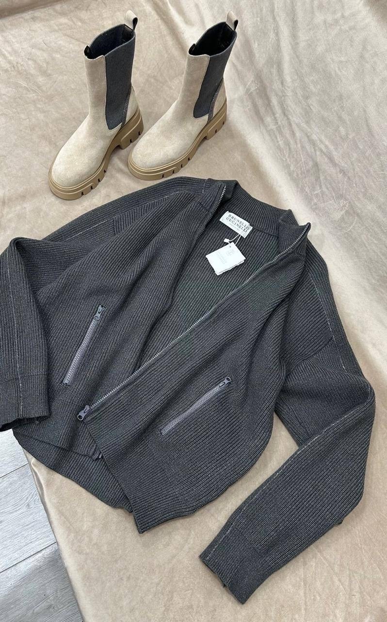 свитер вязаный оверсайз с горлом и молнией dh fashion,свитер женский серый,свитера женские,кардиган бомбер,стильный свитер